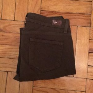 Paige dark green jeans Size 27 Petite